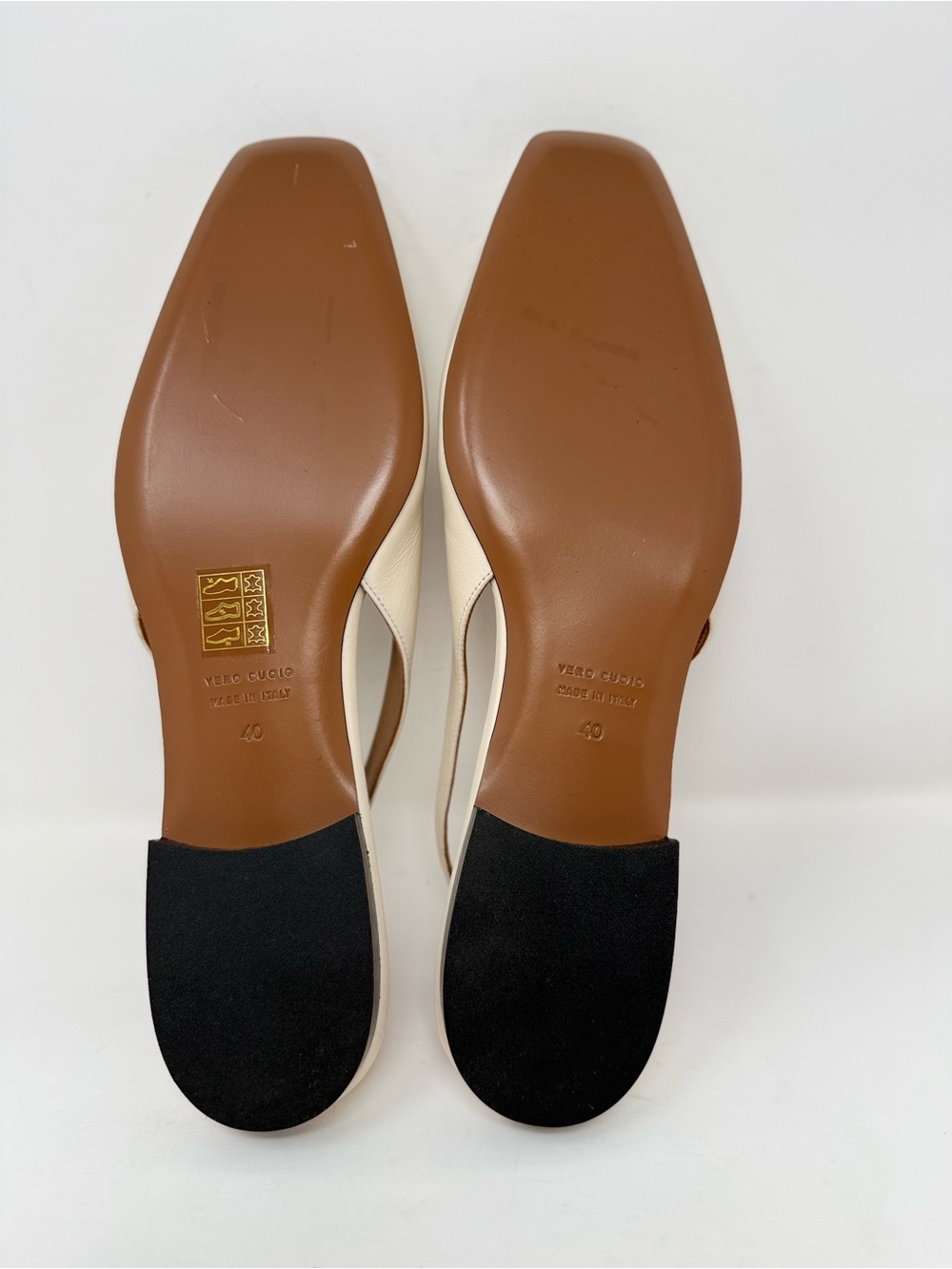New ATP Atelier Plesio Flat Slingback Linen Leather Sz 10 - Picture 14 of 14